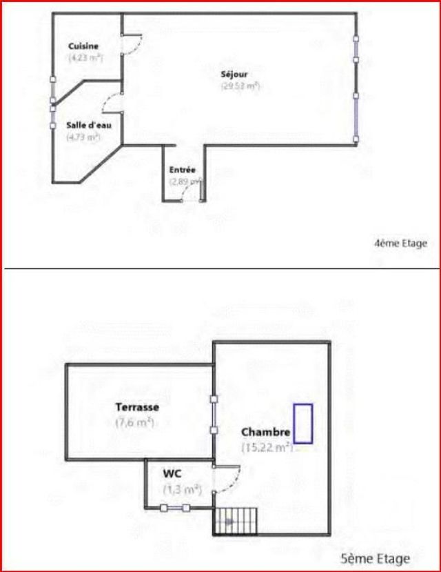 Appartement Duplex &agrave; vendre - 2 pi&egrave;ces - 46,12 m2 - Paris - 75006 - ILE-DE-FRANCE