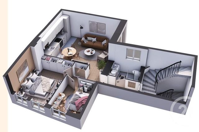 Appartement F3 à vendre - 3 pièces - 48 m2 - Paris - 75004 - ILE-DE-FRANCE