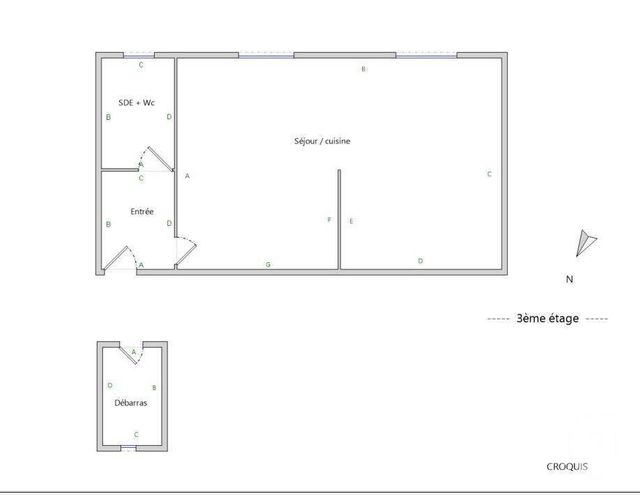 Appartement F2 &agrave; vendre - 2 pi&egrave;ces - 38 m2 - Paris - 75011 - ILE-DE-FRANCE